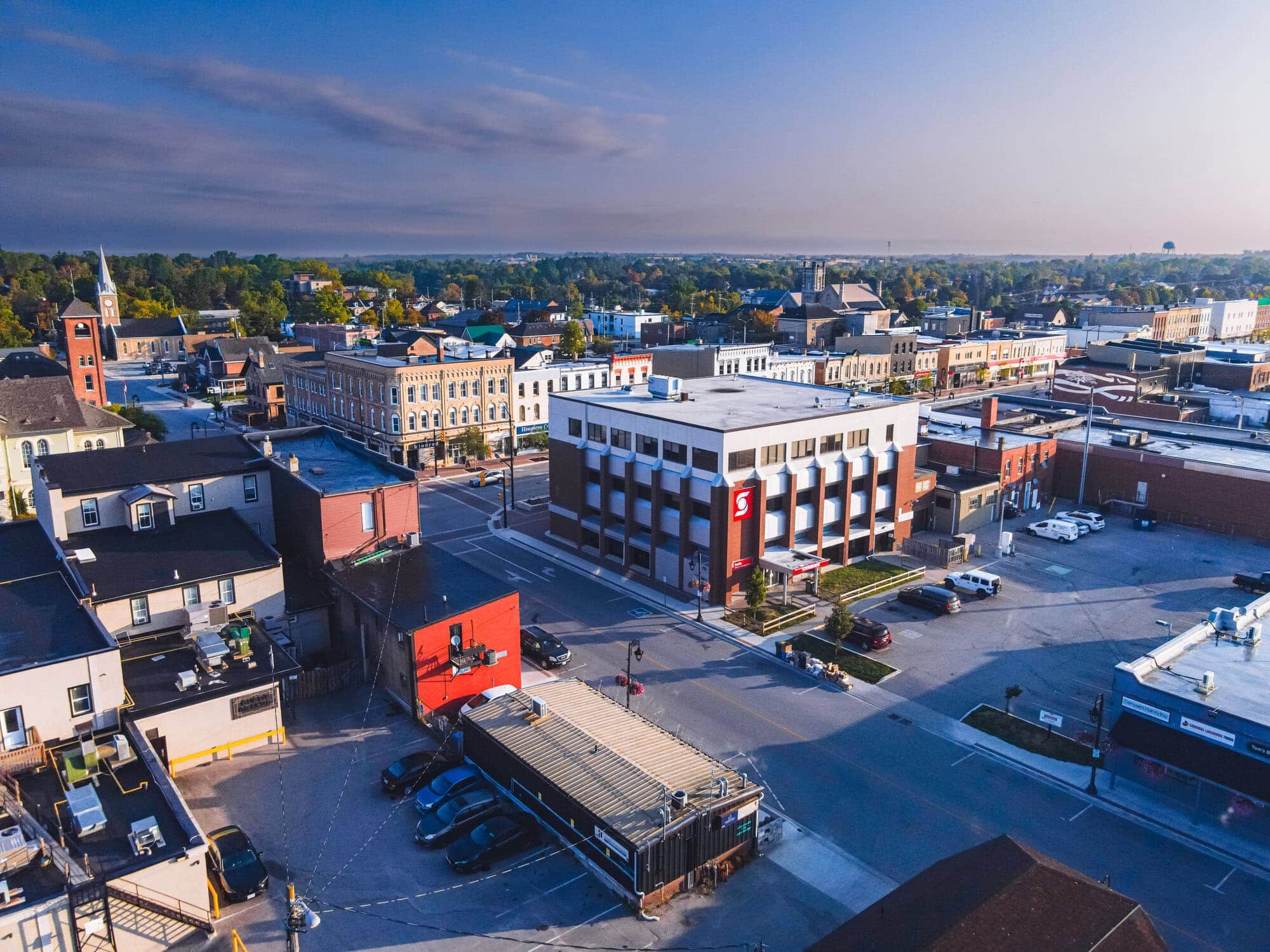 Commercial Building Photography Lindsay Ontario 2 by Evan Aube Creative Lindsay Ontario commercial property aerial photography by Evan Aube Creative