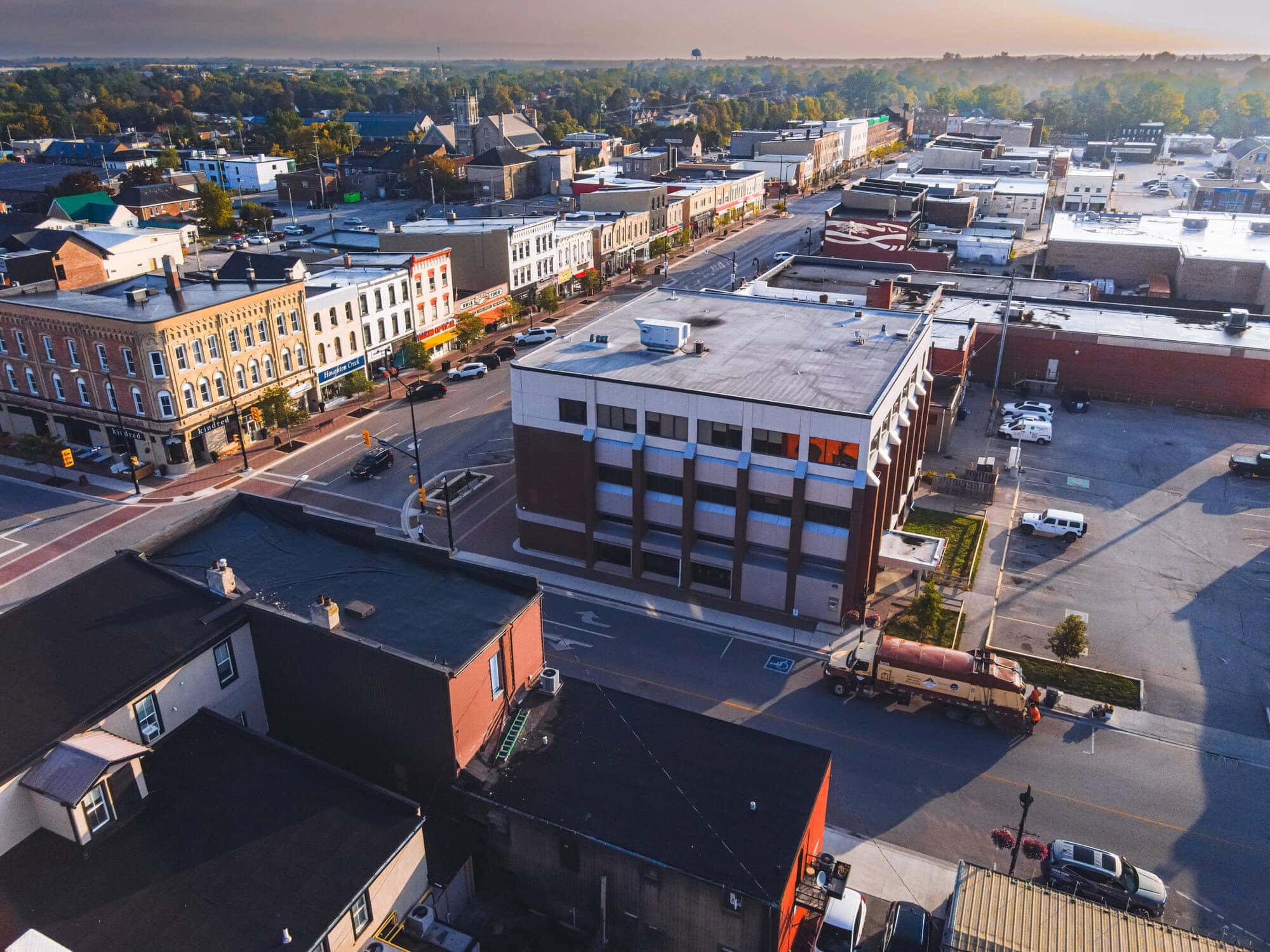 Commercial Building Photography Lindsay Ontario 1 by Evan Aube Creative Lindsay Ontario commercial property aerial photography by Evan Aube Creative