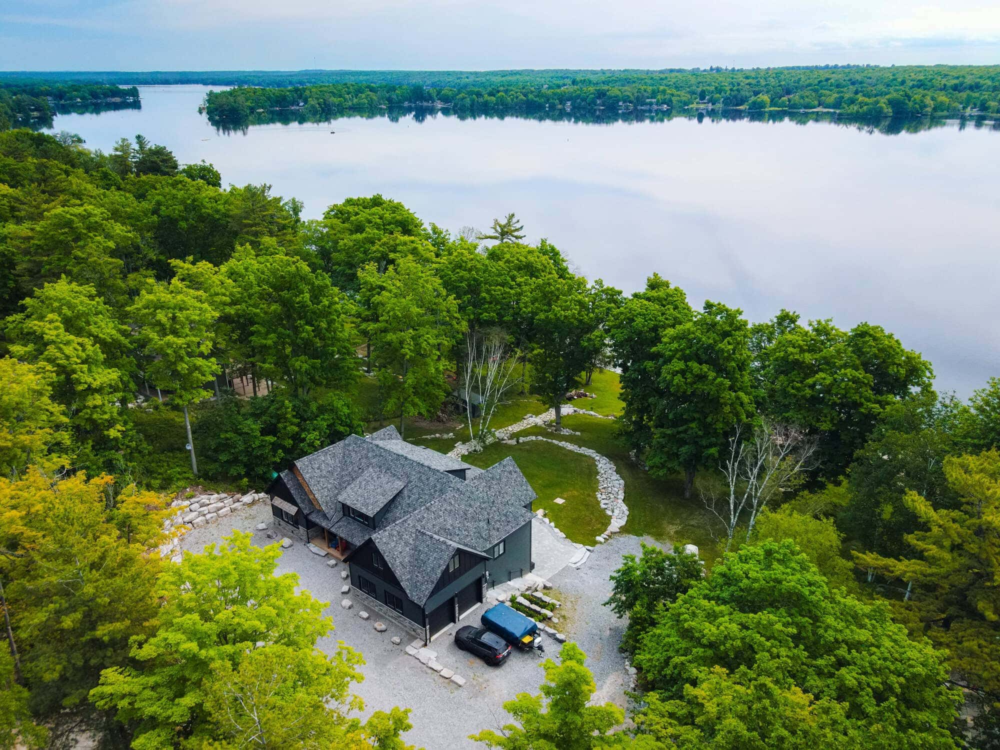 waterfront property aerial photography Ontario by Evan Aube Creative