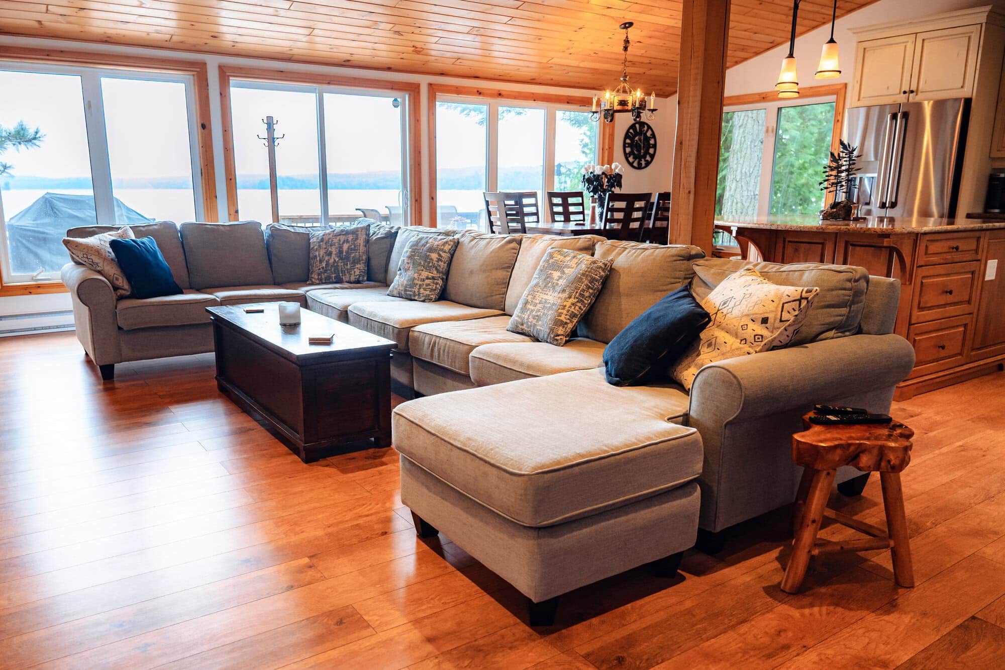 lakefront vacation rental interior photography Ontario