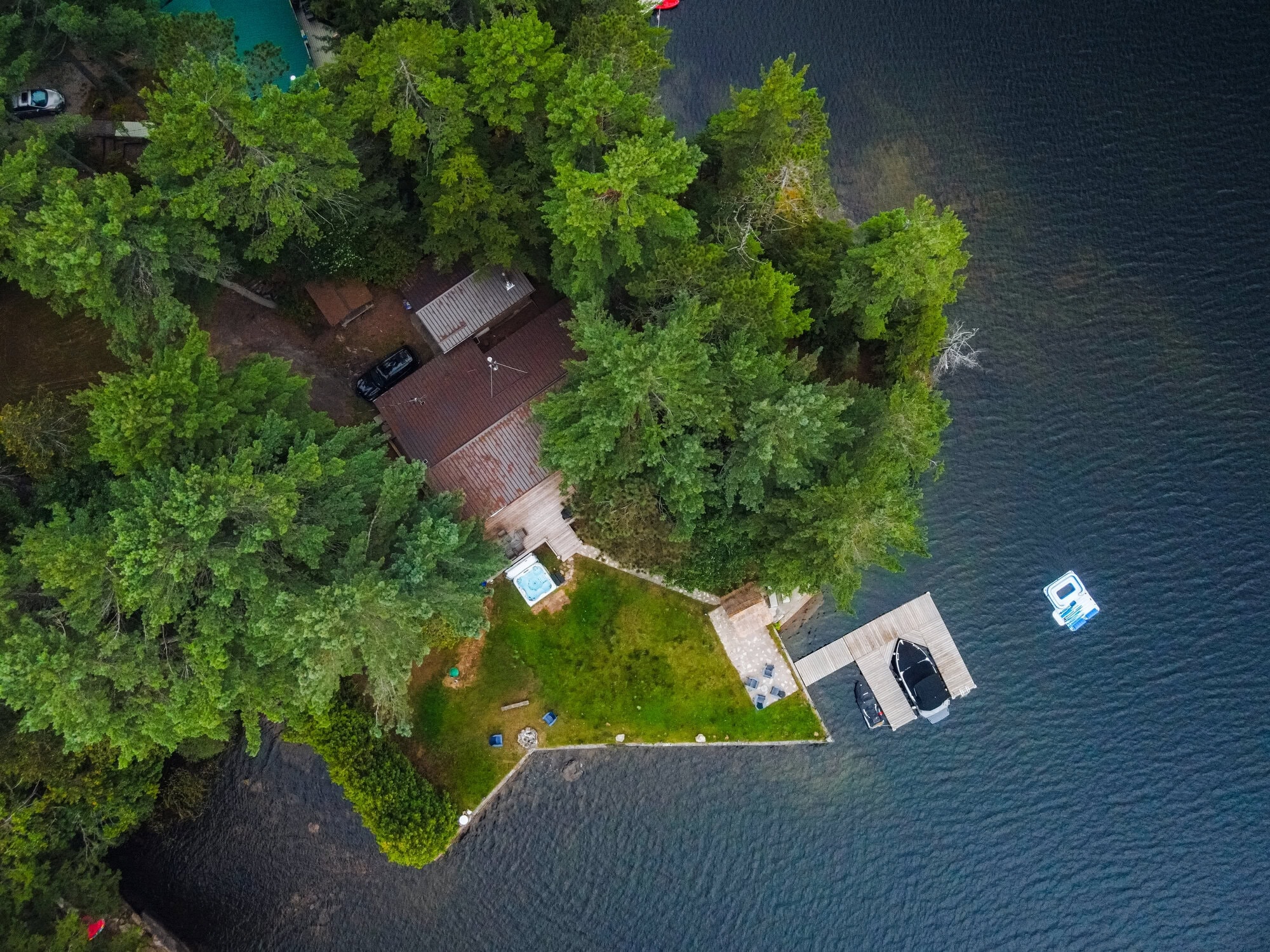 vacation rental drone photography Haliburton