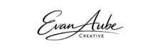 Evan Aube Creative Logo and Site Image Black