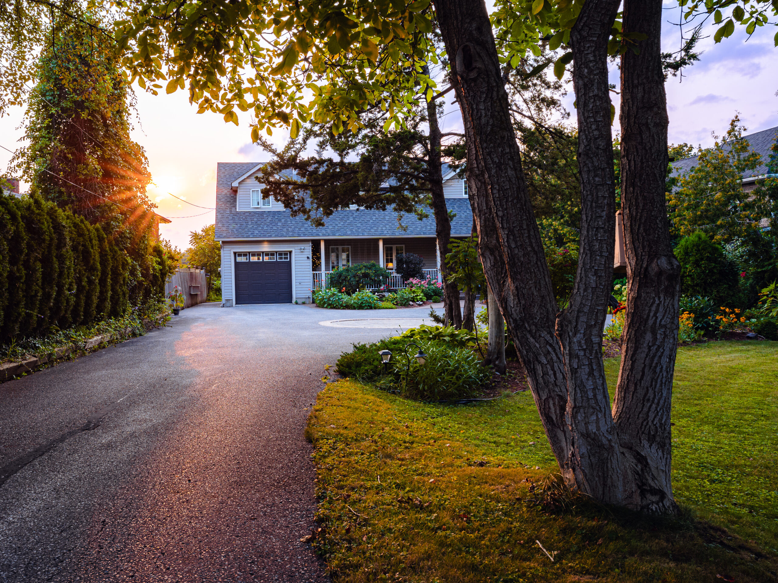 Sunset real estate listing photography by Evan Aube Creative