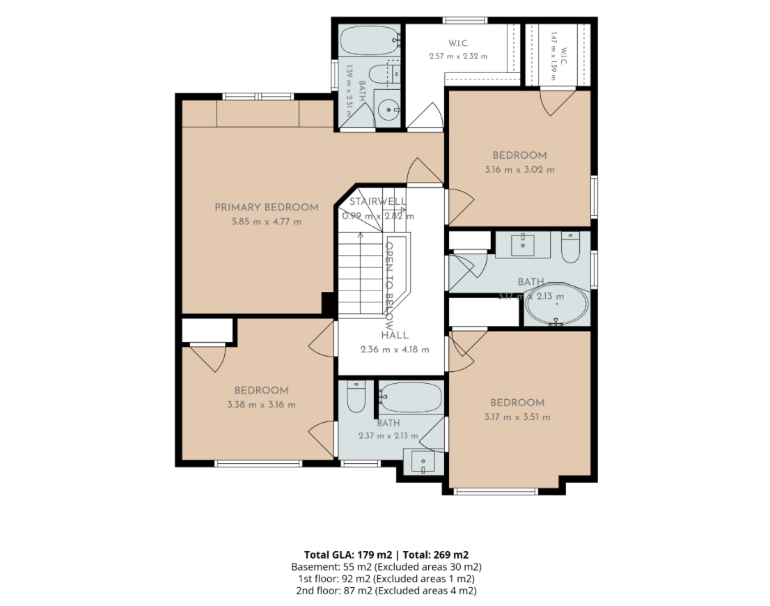 Example real estate floor plan by Evan Aube Creative