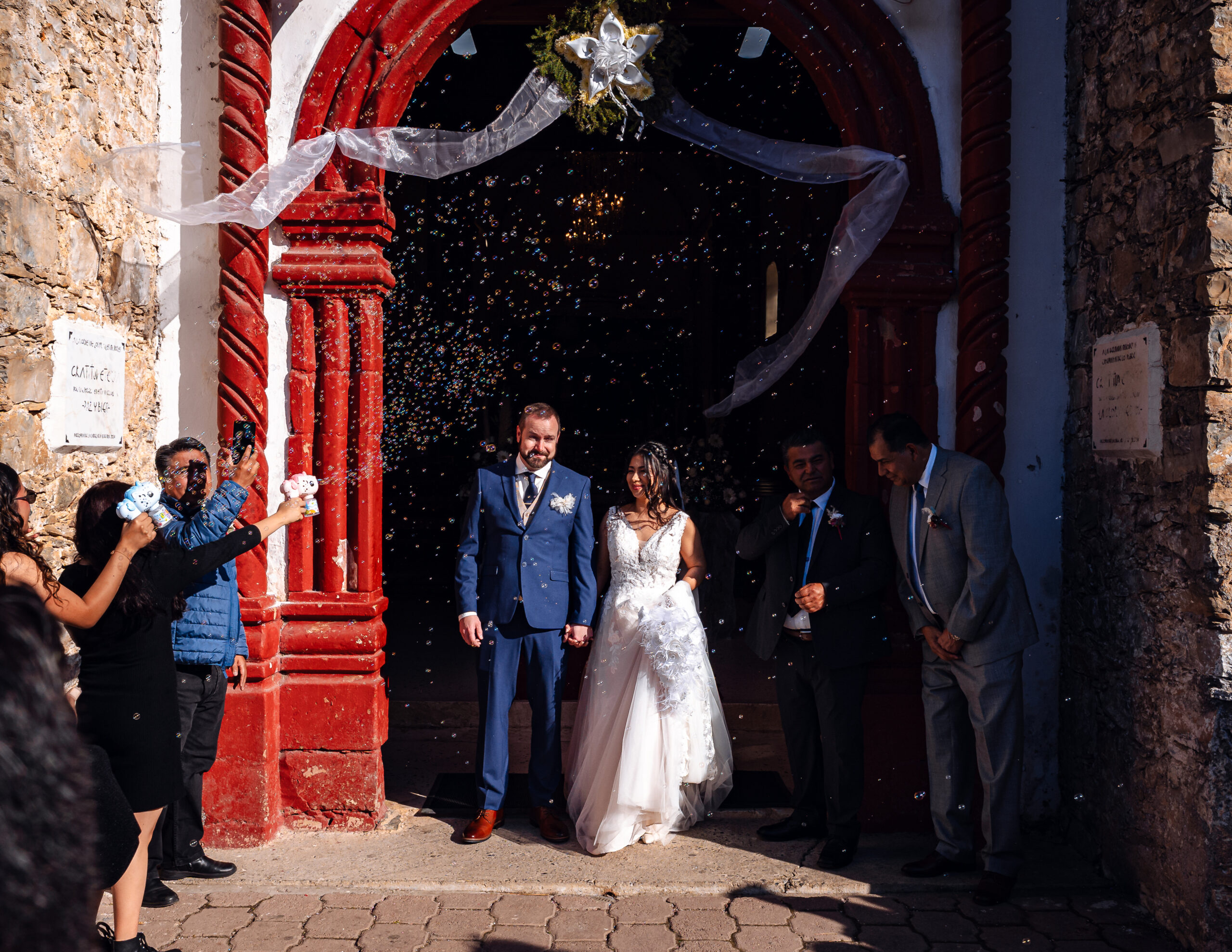 Wedding celebration moment from Tom and Gery's Mexico wedding