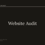 Website audit checklist for content planning and strategy development.