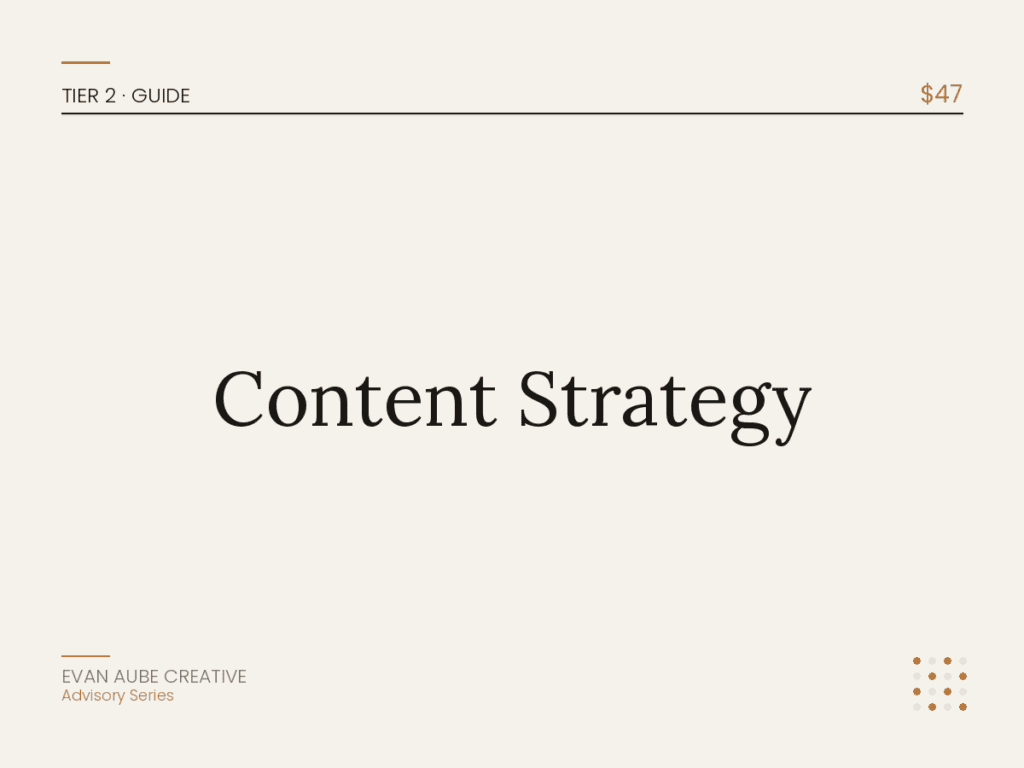 Content Strategy Guide 1 by Evan Aube Creative Content strategy checklist for effective content planning and marketing success.
