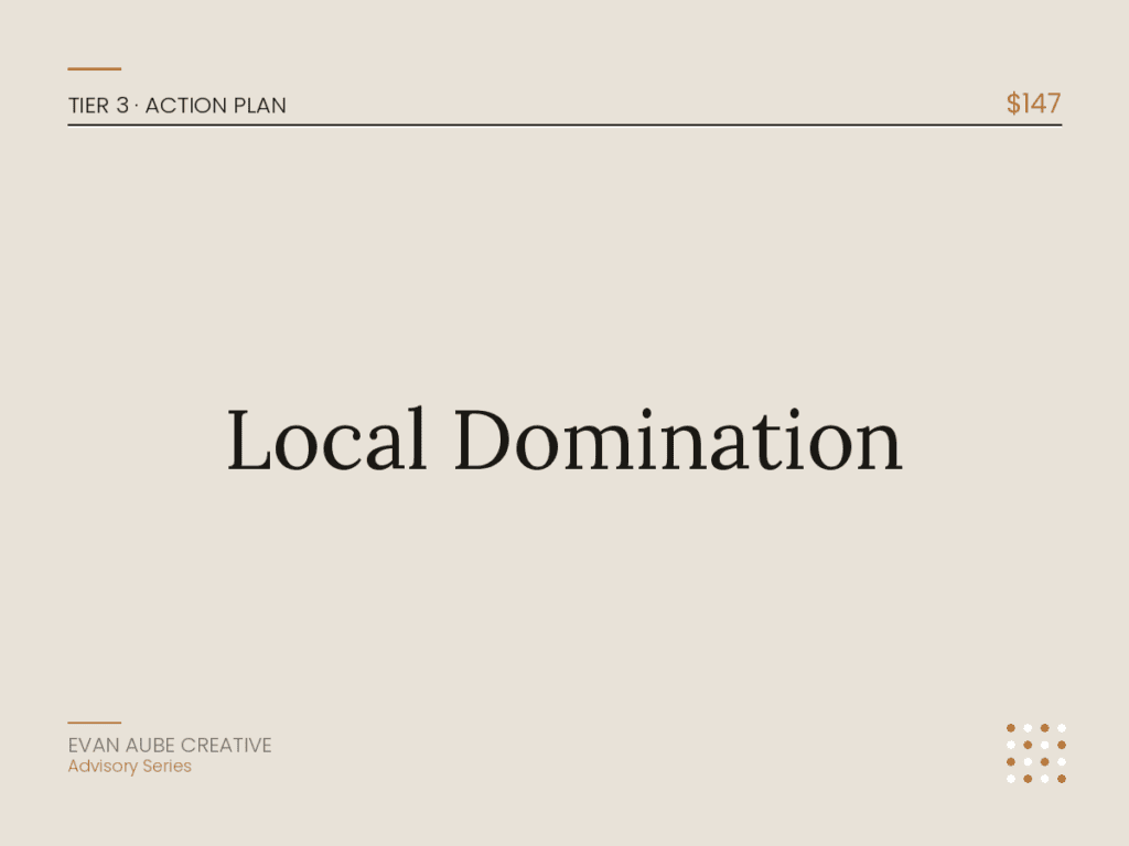 Local Domination 1 by Evan Aube Creative Checklist for Content Planning Strategy for Content Plan Checklist.