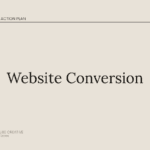 Website conversion checklist for content planning and optimization.